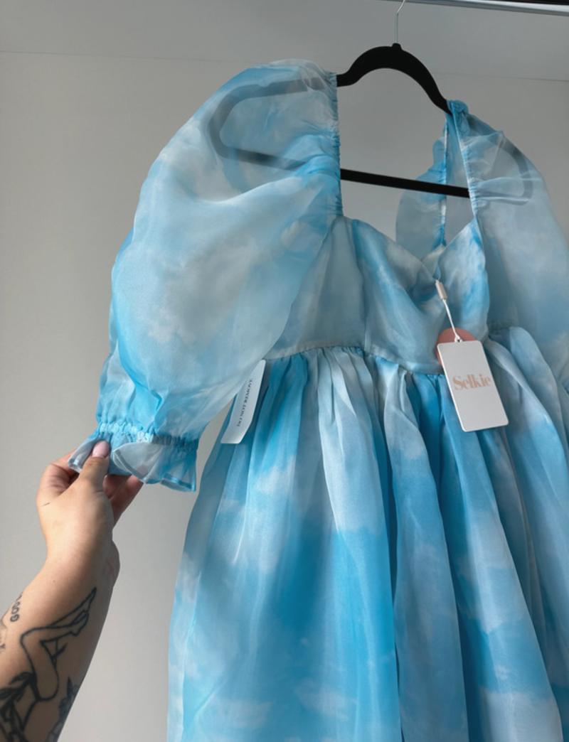 Head in the Clouds French Puff Dress